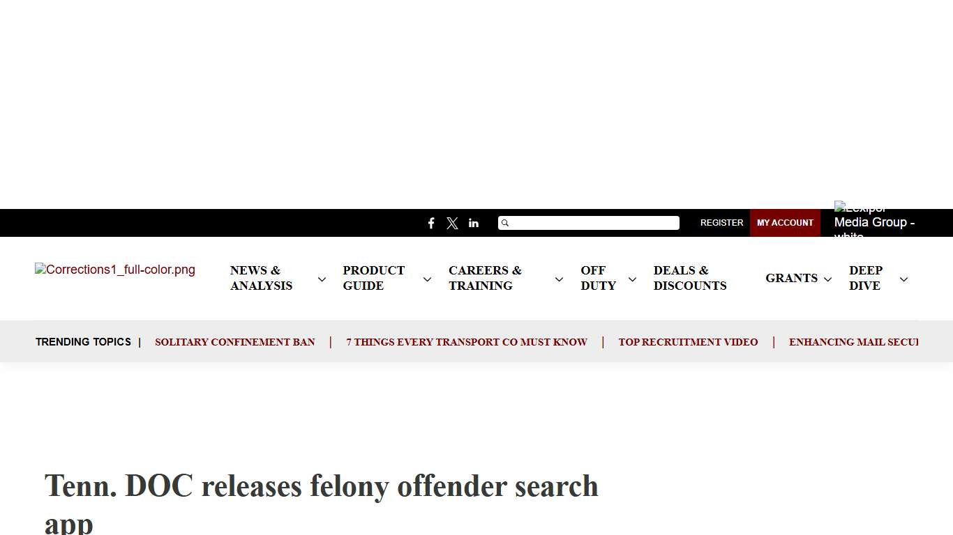 Tenn. DOC releases felony offender search app